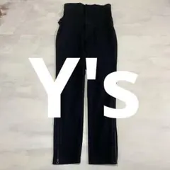 Y's デザイン ブラックデニムパンツ シンチバックのサムネイル