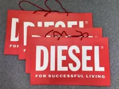 DIESEL ショップ袋セット レッド ブラック　ショッパー