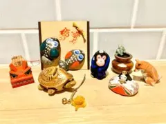 フクロウ 梟 縁起物 かめ 亀 かえる 壺 獅子舞 福ろう 工芸品 まとめ売り