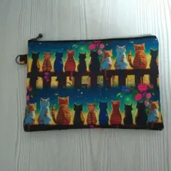 猫柄ハンドメイドポーチ