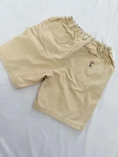 ファミリア　ベージュ刺繍ハーフパンツ