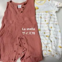 la stella70 ガーゼカバーオール　honey bee ロンパース60のサムネイル