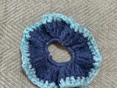 シュシュ ヘアアクセサリー ハンドメイド かぎ針編み