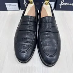 フェランテ　ISEO 6.5 黒　コインローファー　シボのサムネイル
