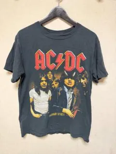 00S ANVIL Tシャツ 古着 ACDC ブラック　半袖　ツアー　M 黒