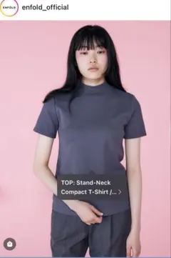 美品☆ENFOLD スタンドネックコンパクトTシャツ☆のサムネイル