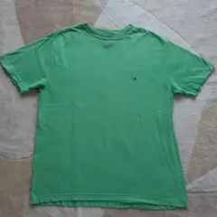 古着　90ｓ　フラッグタグ　シンプルT トミーヒルフィガー ライトグリーン