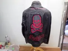 BERIK　スカルデザイン ブラックレザージャケット