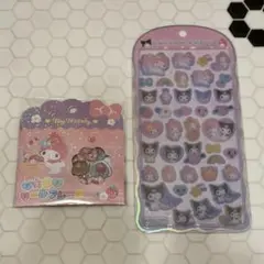 コットンパフィーシール おはじきシール 2種セット マイメロ クロミ サンリオ