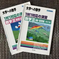 1対1対応の演習　大学への数学 新訂版　数学III 2冊セット