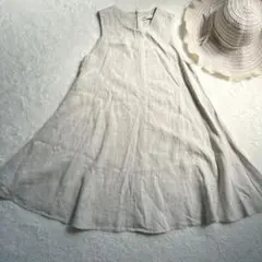 ZARA ベージュ ノースリーブワンピース XS