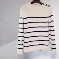 THE INOUE BROTHERS ロイヤルアルパカ100% ニット ボタン付のサムネイル