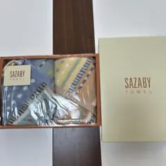 SAZABY タオルセット 2枚 ドット柄