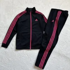 adidas アディダス ジャージ 上下セット セットアップ ピンク 黒 S