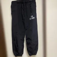 SUN GALLERY ナイロントラックパンツ Lサイズ　ブラック