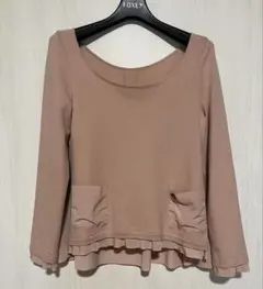 FOXEY NEW YORK 長袖 トップス 38 ピンクベージュのサムネイル