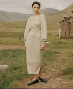 mamekurogouchi未使用　3Dスフレヤーンリブサイドスリットスカート