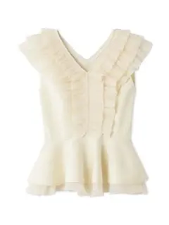 新品未使用 snidel フリルペプラムノースリニットプルオーバー