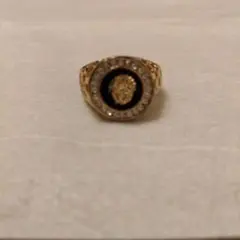 16号 メデューサ ゴールド系✕ブラック リング 指輪