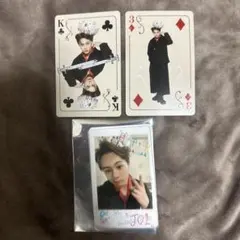 JO1  鶴房汐恩　チェンジングカード、トランプ2枚　(おまけ　フライヤー)