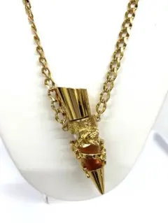 ゴールド スパイク型ペンダント ネックレス　香水入り