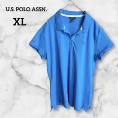 ★U.S. POLO ASSN. 【XL】青 ポロシャツ レディース