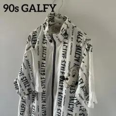 90sGALFYガルフィージップスウェットtシャツ半袖メンズホワイト白のサムネイル