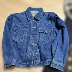 デニムジャケット　インディゴブルー　古着 ジュニア 小さめサイズ