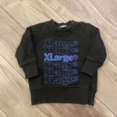 X-Large 黒 ロゴプリント トレーナー