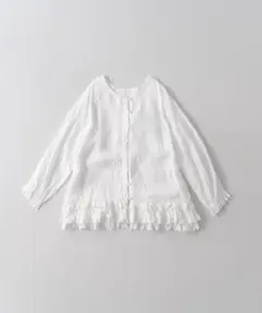 ネストローブ nest robe 60リネンレースヘムブラウス　オフシロのサムネイル