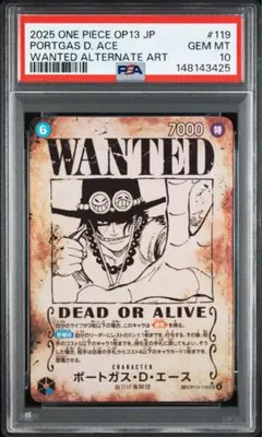 PSA10 ポートガス・D・エース 手配書　OP13-119 SEC！