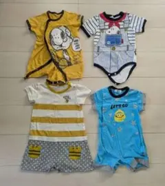 【4/8　23時まで価格】スヌーピー ロンパース 4点セット　60 70 80