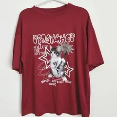 ★美品　あずき色　ねこ　Tシャツ　S★