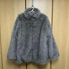 【最終値下】NICE CLAUP ミドルフェイクファージャケット ブラウン F