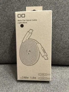 CIO Mate Flat Spiral Cable 1.0m ライトブラック
