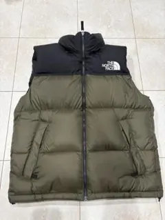 THE NORTH FACE ダウンベスト L ブラック/オリーブ　ヌプシ