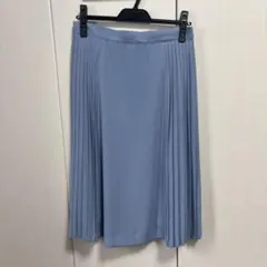 ブルー プリーツスカート ミモレ丈のサムネイル