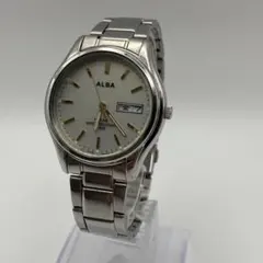 【稼動品】SEIKO セイコー ALBA ソーラー腕時計 金属 I014