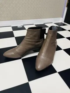 fitfit ショートブーツ 24.5cm ブラウン　レザー　美品