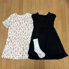 ワンピース 半袖 140 2枚＋靴下セットのサムネイル