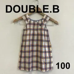 最終　J0709A15【DOUBLE.B】チェック柄ノースリーブワンピースのサムネイル