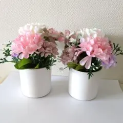 お供え花　インテリア　仏花　造花　アーティフィシャルフラワー　花器つき