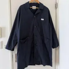 春秋用　ネイビー ロングコート　コットン100 Mサイズ