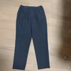 グレー スラックス ゴムウエスト
