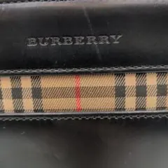 BURBERRY 黒 レザー ショルダーバッグ