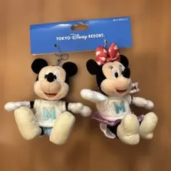 新品　タグ付き　東京ディズニーリゾート ミッキー ミニー ぬいぐるみ バッジ