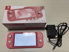 Nintendo Switch Lite コーラル（外箱,純正充電器付き）