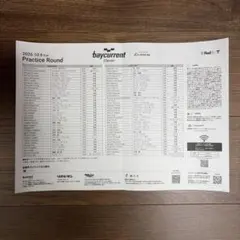 baycurrent Classic 2026.10.6練習日 ペアリングシート