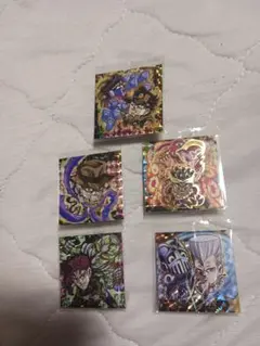 ジョジョの奇妙な冒険　シールウエハース　三部　ジョースター一行　5枚セット
