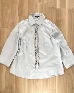 美品✨ Burberry London フリル付きシャツ ブルー ノバチェック